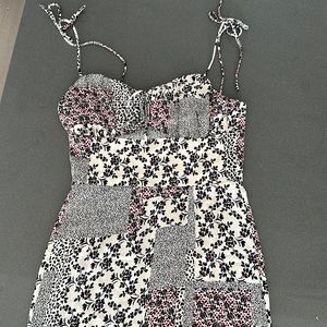 Patchwork midi dress